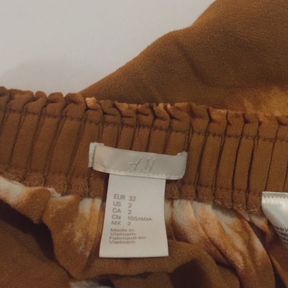 H&M mustard yellow tie dye boho midi skirt, XS/S - Picture 8 of 8